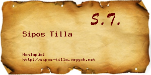 Sipos Tilla névjegykártya