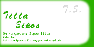 tilla sipos business card